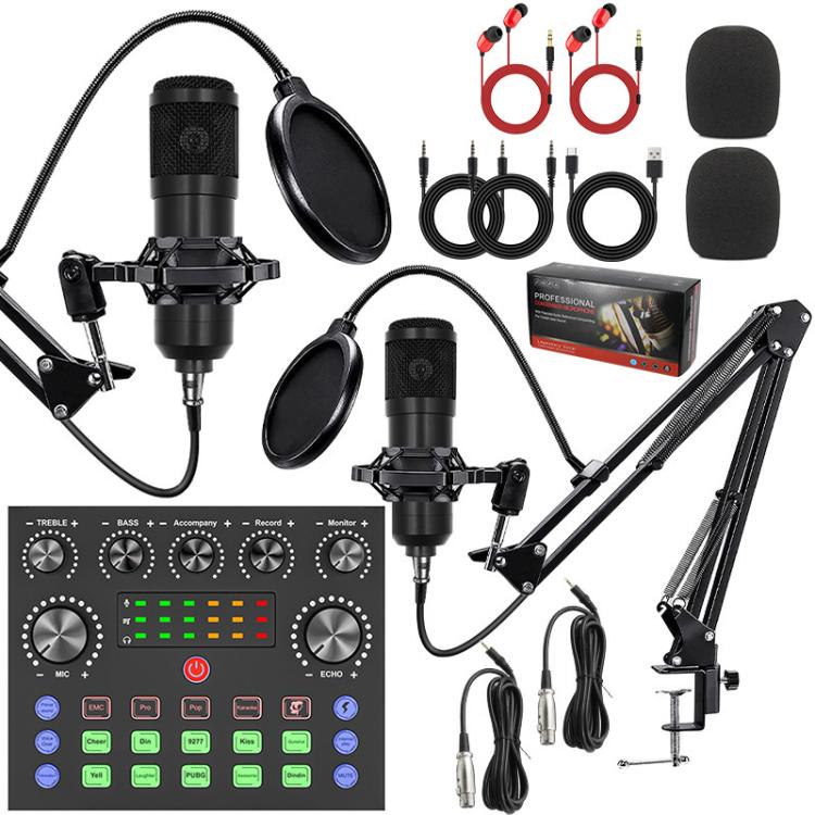 Kit microfoni condensatore BM800 con scheda audio V8S