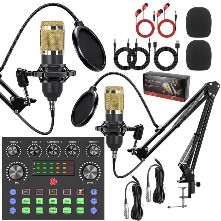 Kit microfoni condensatore BM800 con scheda audio V8S