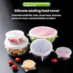 Set di 6 coperchi rotondi in silicone per alimenti LsCook, 80g