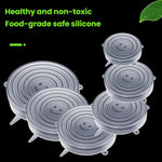 Set di 6 coperchi rotondi in silicone per alimenti LsCook, 80g
