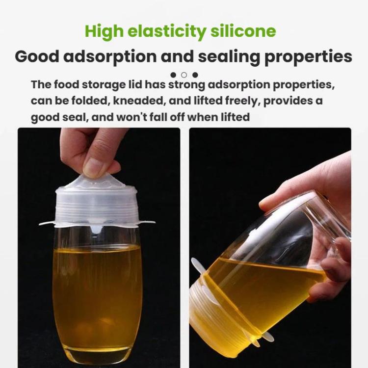 Set di 6 coperchi rotondi in silicone per alimenti LsCook, 80g
