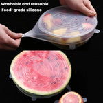Set di 6 coperchi rotondi in silicone per alimenti LsCook, 80g