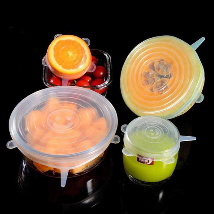 Set di 6 coperchi rotondi in silicone per alimenti LsCook, 80g
