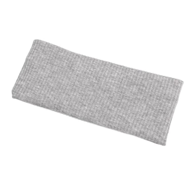Fascia sportiva a righe lavorata a maglia, 18,5 x 8 cm, con bordo largo, ideale per lavarsi il viso.