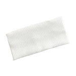 Fascia sportiva a righe lavorata a maglia, 18,5 x 8 cm, con bordo largo, ideale per lavarsi il viso.