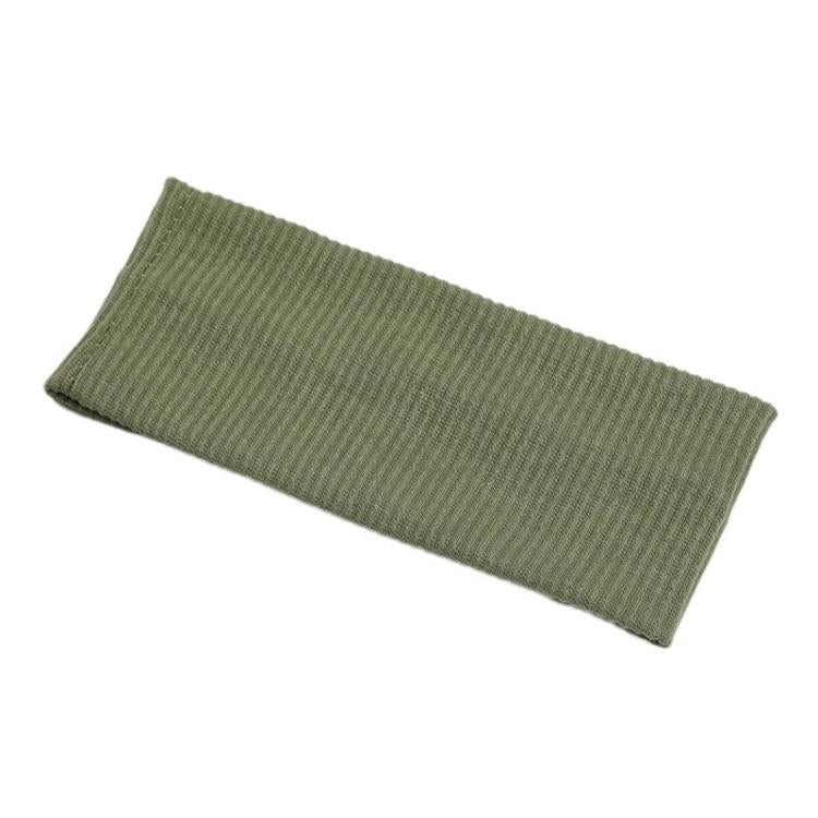 Fascia sportiva a righe lavorata a maglia, 18,5 x 8 cm, con bordo largo, ideale per lavarsi il viso.