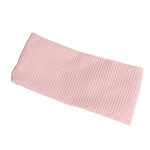Fascia sportiva a righe lavorata a maglia, 18,5 x 8 cm, con bordo largo, ideale per lavarsi il viso.