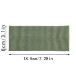 Fascia sportiva a righe lavorata a maglia, 18,5 x 8 cm, con bordo largo, ideale per lavarsi il viso.