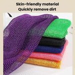 Asciugamano da bagno lungo in nylon con coulisse, altamente elastico, esfoliante, ideale anche come asciugamano da sauna.