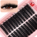 216 Ciglia finte segmentate a ciuffetti densi fai da te, con curvatura naturale, a ciuffetti singoli., DIY-SET-595（30D）, DIY-SET-596（40D）, DIY-SET-597（50D）, DIY-SET-598（60D）, DIY-SET-599（80D）, DIY-SET-600（100D）