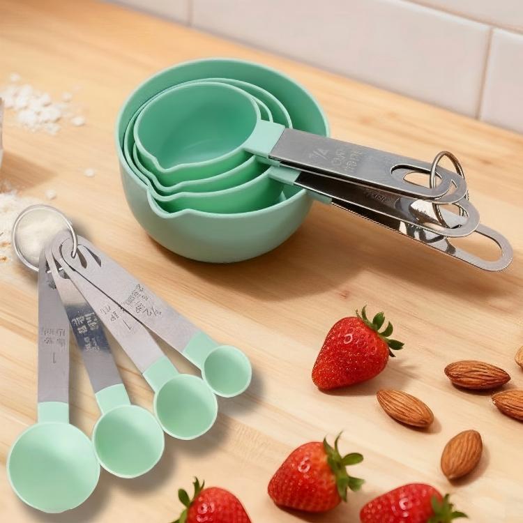 Set da 8 pezzi LsCook: cucchiaio dosatore con manico in acciaio inossidabile, cucchiaio dosatore graduato per dolci.