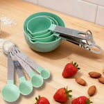Set da 8 pezzi LsCook: cucchiaio dosatore con manico in acciaio inossidabile, cucchiaio dosatore graduato per dolci.