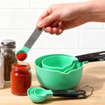 Set da 8 pezzi LsCook: cucchiaio dosatore con manico in acciaio inossidabile, cucchiaio dosatore graduato per dolci.