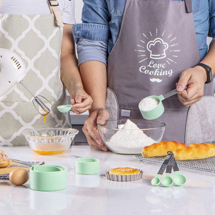 Set da 8 pezzi LsCook: cucchiaio dosatore con manico in acciaio inossidabile, cucchiaio dosatore graduato per dolci.
