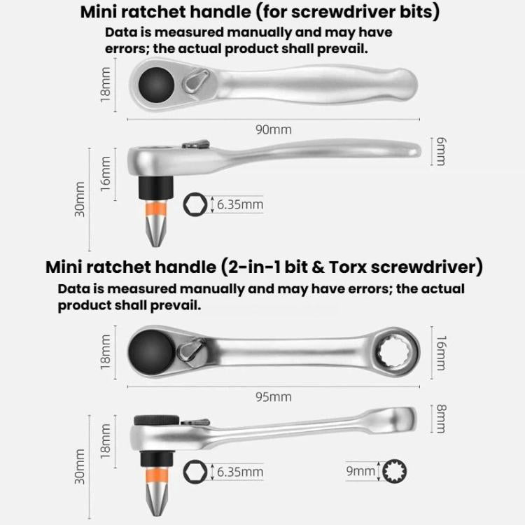 Set di cacciaviti a cricchetto multifunzionali, kit di cacciaviti a taglio Phillips Torx triangolari, Hi-Spec 32pcs / set A, Hi-Spec 32pcs / set B, Hi-Spec 24pcs / set