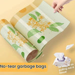 Sacchi per la spazzatura rinforzati e di grandi dimensioni con coulisse e maniglie, design antistrappo., 50pcs /Set