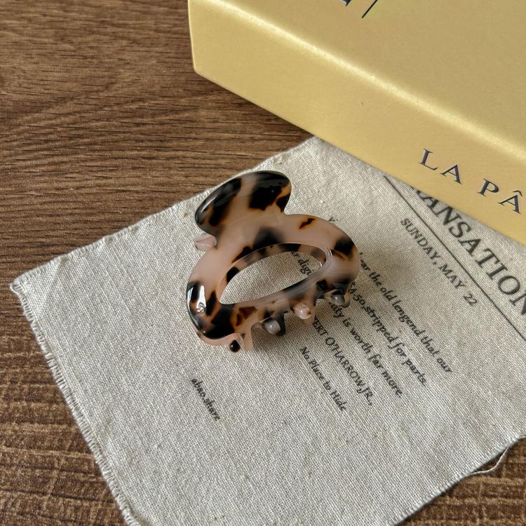 Piccole mollette per capelli da donna, antiscivolo, in acetato effetto tartaruga, design vintage francese.