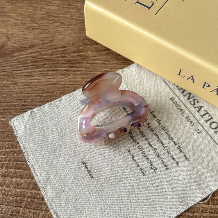 Piccole mollette per capelli da donna, antiscivolo, in acetato effetto tartaruga, design vintage francese.