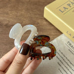 Piccole mollette per capelli da donna, antiscivolo, in acetato effetto tartaruga, design vintage francese.