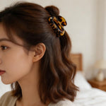 Piccole mollette per capelli da donna, antiscivolo, in acetato effetto tartaruga, design vintage francese.