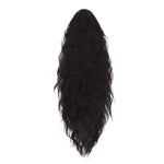 Parrucca lunga, ondulata e vaporosa con coda di cavallo e fermagli per capelli.
