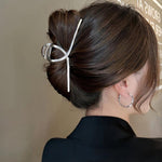 Fermagli per capelli in metallo da donna, grandi, per capelli spessi, antiscivolo, con tenuta forte, a clip., 11.5cm Gold, 13.5cm Gold, 11.5cm Gray Black, 13.5cm Gray Black, 11.5cm Silver, 13.5cm Silver