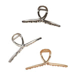 Fermagli per capelli in metallo da donna, grandi, per capelli spessi, antiscivolo, con tenuta forte, a clip., 11.5cm Gold, 13.5cm Gold, 11.5cm Gray Black, 13.5cm Gray Black, 11.5cm Silver, 13.5cm Silver