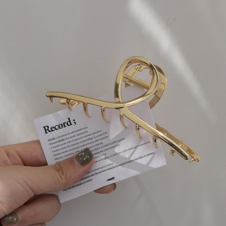 Fermagli per capelli in metallo da donna, grandi, per capelli spessi, antiscivolo, con tenuta forte, a clip., 11.5cm Gold, 13.5cm Gold, 11.5cm Gray Black, 13.5cm Gray Black, 11.5cm Silver, 13.5cm Silver