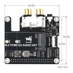 Scheda PCIe a M.2 per Raspberry Pi 5 con audio I2S