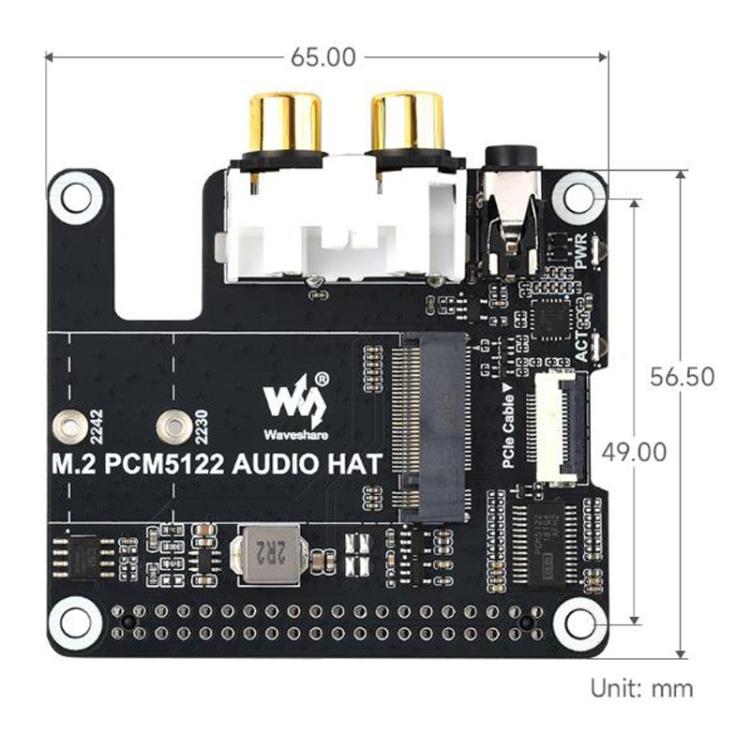 Scheda PCIe a M.2 per Raspberry Pi 5 con audio I2S