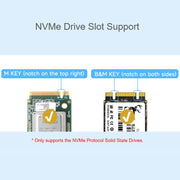 For Raspberry Pi 5 PCIe To M.2 HAT With I2S Audio Extension Supports NVMe Protocol Solid State Drive, Waveshare 34170