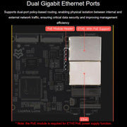 Scheda di sviluppo Linux ad alte prestazioni Luckfox Lume, basata sul processore industriale eterogeneo multi-core Allwinner T153, con doppie porte Gigabit Ethernet., With POE Model, Basic
