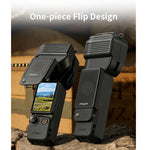 Custodia protettiva per gimbal aMagisn per DJI Osmo Pocket 4 con design a ribalta monoblocco e protezione integrata per joystick 3D.