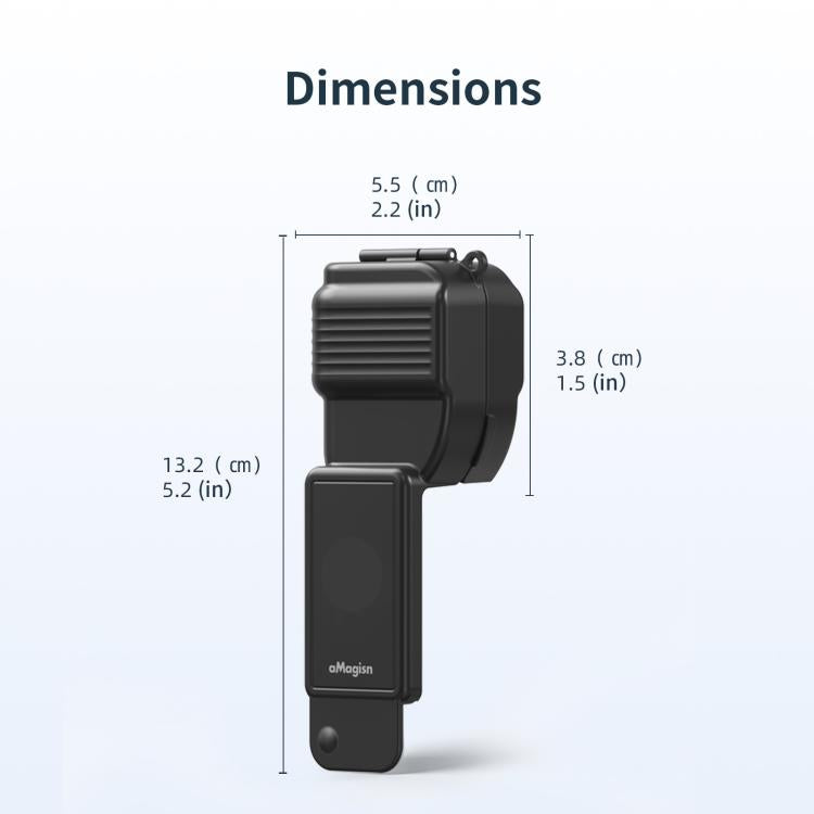 Custodia protettiva per gimbal aMagisn per DJI Osmo Pocket 4 con design a ribalta monoblocco e protezione integrata per joystick 3D.