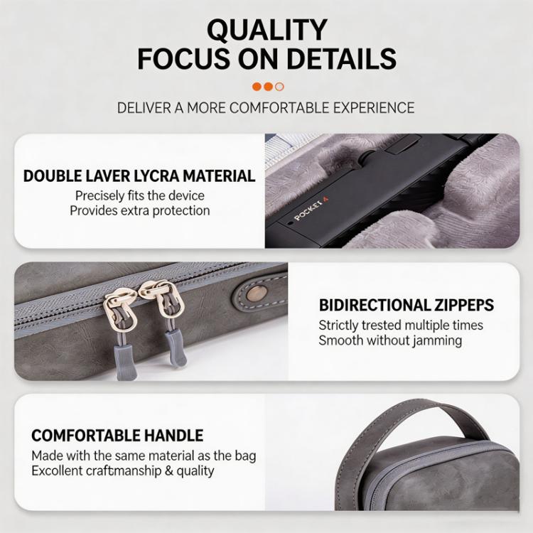Custodia rigida impermeabile e protettiva per DJI Osmo Pocket 4, borsa da viaggio antiurto e portatile.