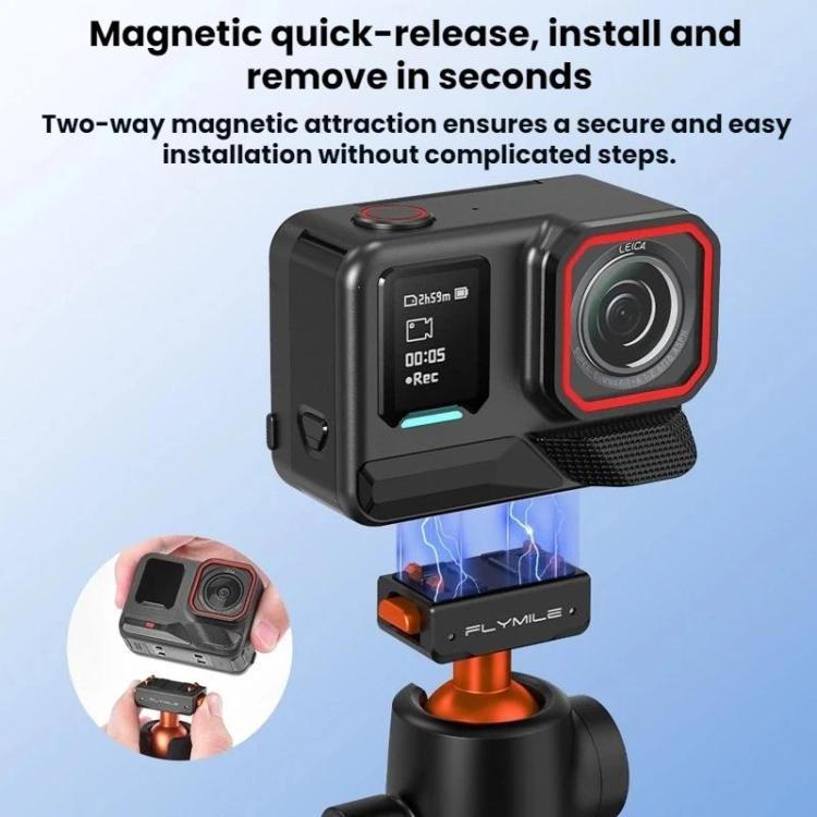 Per Insta360 Ace Pro / 2 / X5 Asta di prolunga per selfie a sgancio rapido Flymile per treppiede