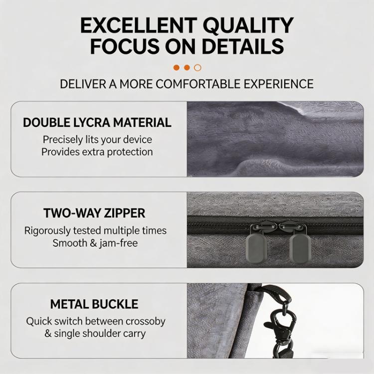 Custodia da viaggio standard combo per DJI Osmo Pocket 4, borsa protettiva da viaggio, pochette portatile.