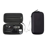 Custodia rigida per DJI Osmo Pocket 4, borsa da viaggio portatile con cinturino da polso e interno in morbida flanella.