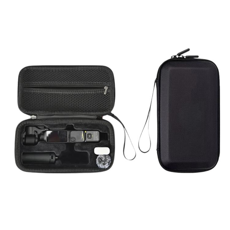 Custodia rigida per DJI Osmo Pocket 4, borsa da viaggio portatile con cinturino da polso e interno in morbida flanella.