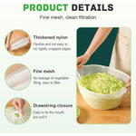 Sacchetto filtro a forma di ciotola per verdure, con coulisse, essiccatore, LsCook Large