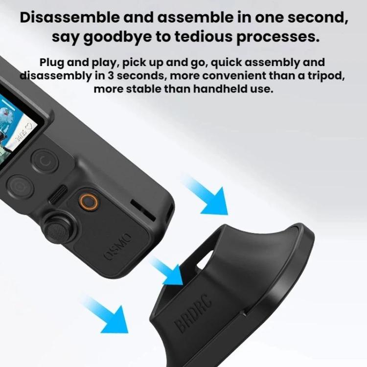 Supporto in silicone BRDRC per auto e scrivania per DJI Osmo Pocket 4 / 3