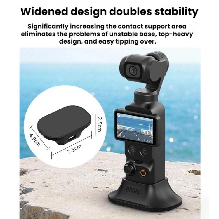 Supporto in silicone BRDRC per auto e scrivania per DJI Osmo Pocket 4 / 3