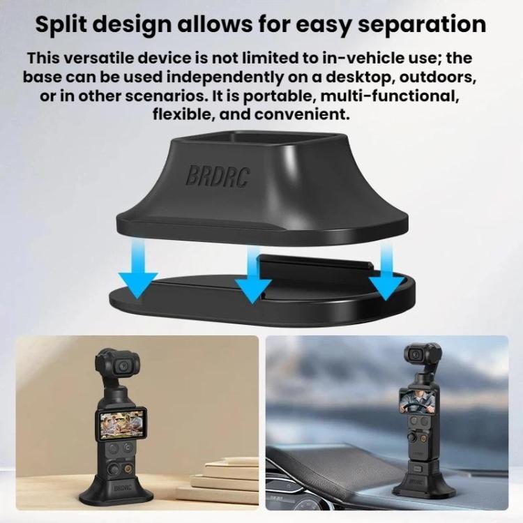 Supporto in silicone BRDRC per auto e scrivania per DJI Osmo Pocket 4 / 3
