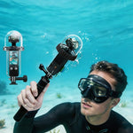 Custodia impermeabile per DJI Osmo Pocket 4, resistente fino a 60 m/196 piedi, con visuale panoramica a 540 gradi e accessori subacquei per surf e snorkeling.