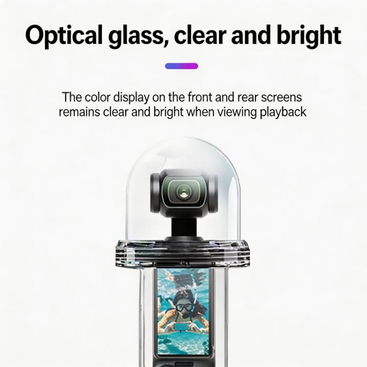 Custodia impermeabile per DJI Osmo Pocket 4, resistente fino a 60 m/196 piedi, con visuale panoramica a 540 gradi e accessori subacquei per surf e snorkeling.