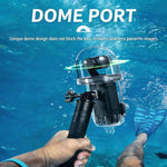 Custodia impermeabile per DJI Osmo Pocket 4, resistente fino a 60 m/196 piedi, con visuale panoramica a 540 gradi e accessori subacquei per surf e snorkeling.