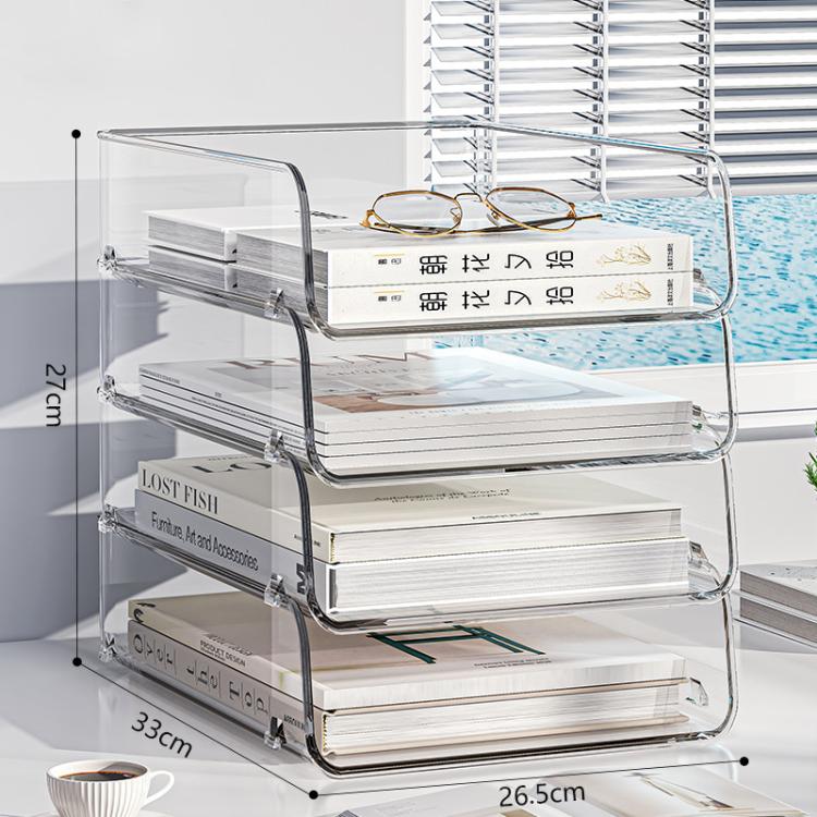 Scaffale portadocumenti impilabile in acrilico da scrivania, libreria di grande capacità per camera da letto e soggiorno, Widened 1 Layer, Widened 2 Layer, Widened 3 Layer, Widened 4 Layer, Widened 5 Layer, Extended 1 Layer, Extended 2 Layer           ...
