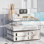 Scaffale portadocumenti impilabile in acrilico da scrivania, libreria di grande capacità per camera da letto e soggiorno, Widened 1 Layer, Widened 2 Layer, Widened 3 Layer, Widened 4 Layer, Widened 5 Layer, Extended 1 Layer, Extended 2 Layer           ...
