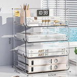 Scaffale portadocumenti impilabile in acrilico da scrivania, libreria di grande capacità per camera da letto e soggiorno, Widened 1 Layer, Widened 2 Layer, Widened 3 Layer, Widened 4 Layer, Widened 5 Layer, Extended 1 Layer, Extended 2 Layer           ...