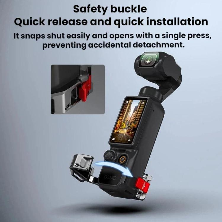 Per DJI Osmo Pocket 4 BRDRC Interfaccia a slitta fredda, staffa di espansione a sgancio rapido, telaio di espansione, For DJI Osmo Pocket 4